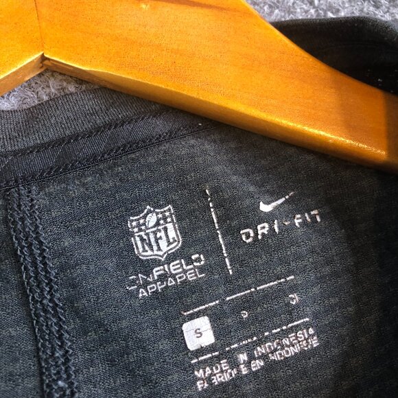 Nike New Orleans Saints Shirt Mens Small Black NFL On Field Long Sleeve - Picture 5 of 10